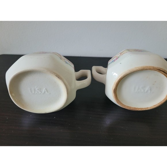 VINTAGE Georgian China USA Creamer and Sugar Set - Picture 4 of 4